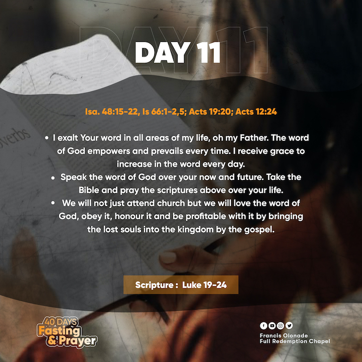 2023 Fasting & Prayers – Day 11