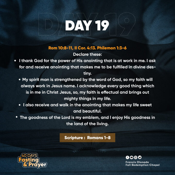 2023 Fasting & Prayers – Day 19