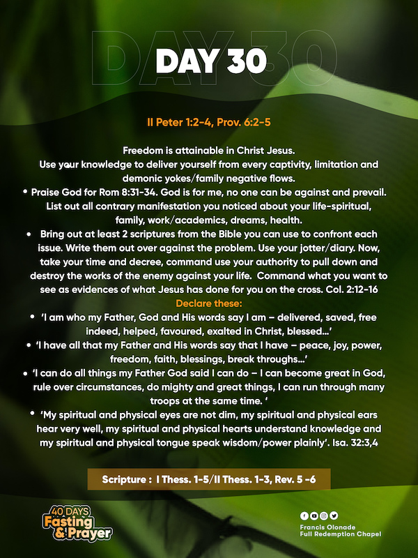 2023 Fasting & Prayers – Day 30 – JILFI