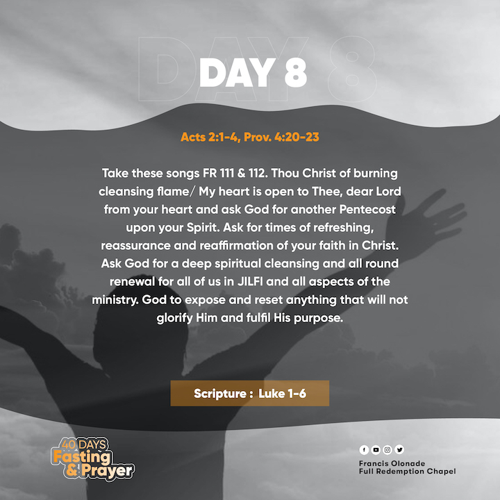 2023 Fasting & Prayers – Day 8